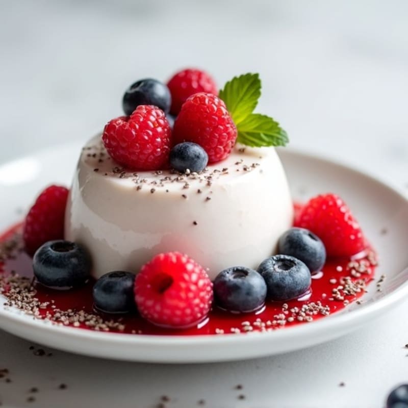 Greek Yogurt Protein Mousse with Mixed Berries