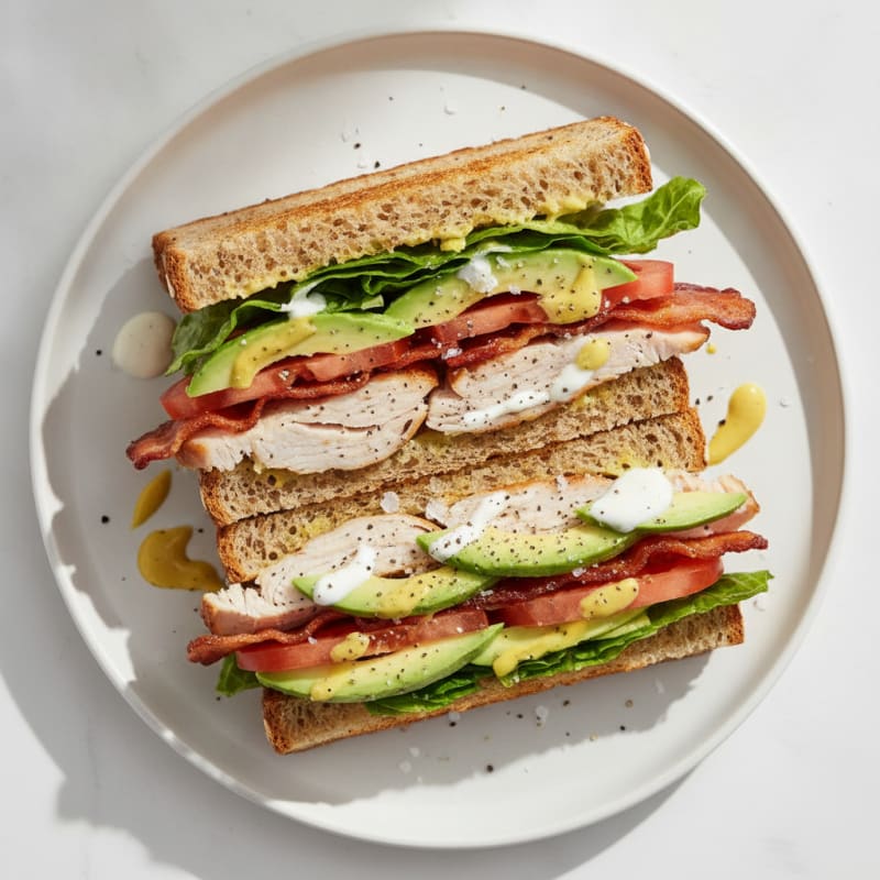 Turkey Club Sandwich with Avocado
