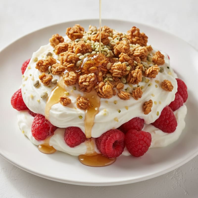 Lemon Raspberry High Protein Yogurt Parfait