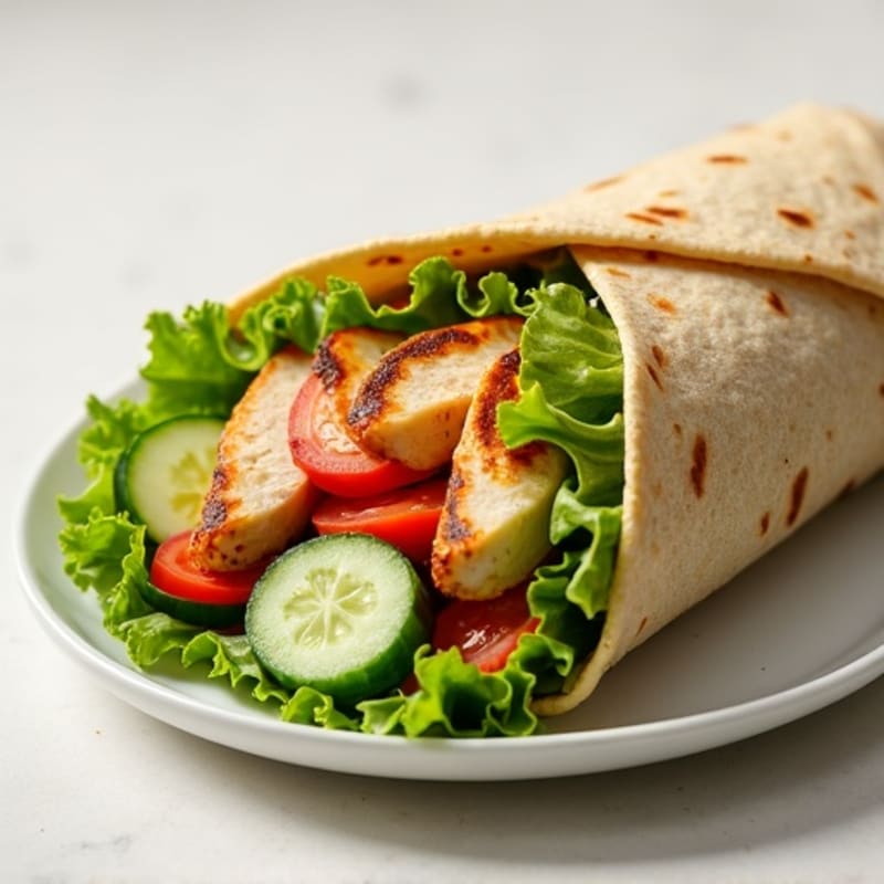 Fresh Veggie Grilled Chicken Wrap