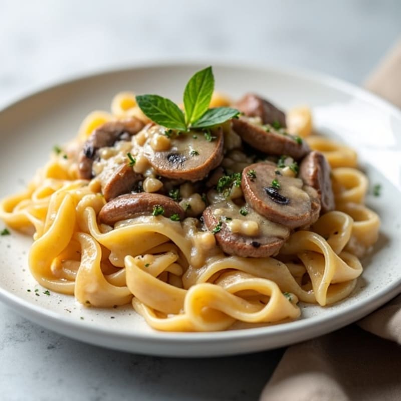 Healthy Creamy Beef Stroganoff