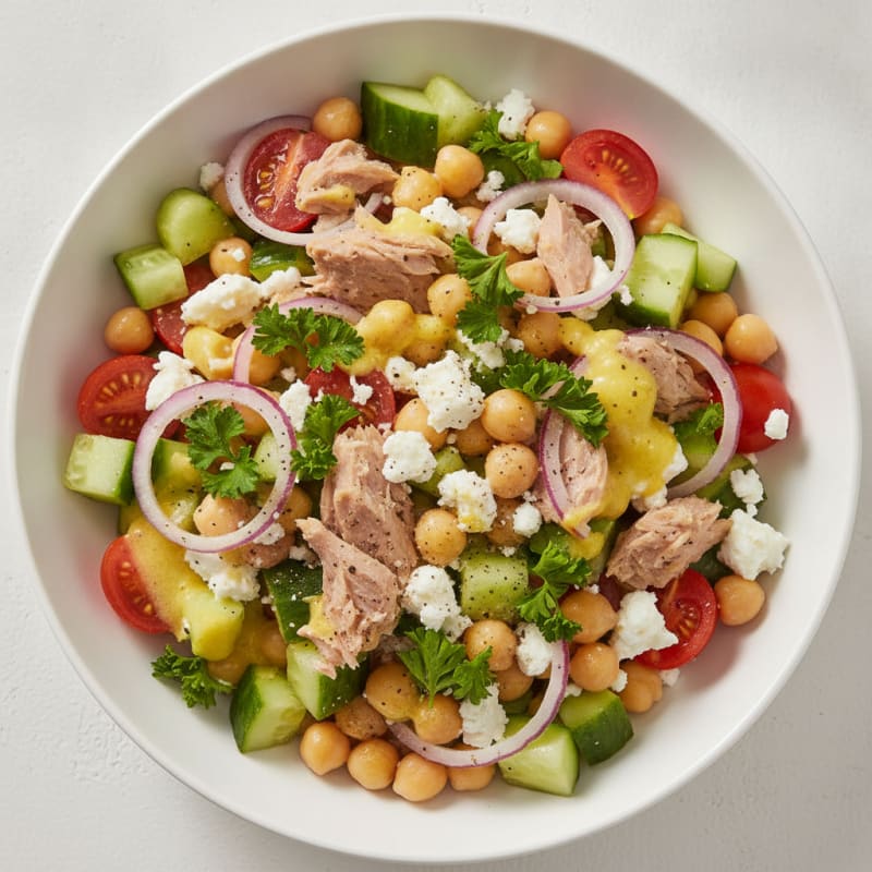 Mediterranean Chickpea Salad with Feta