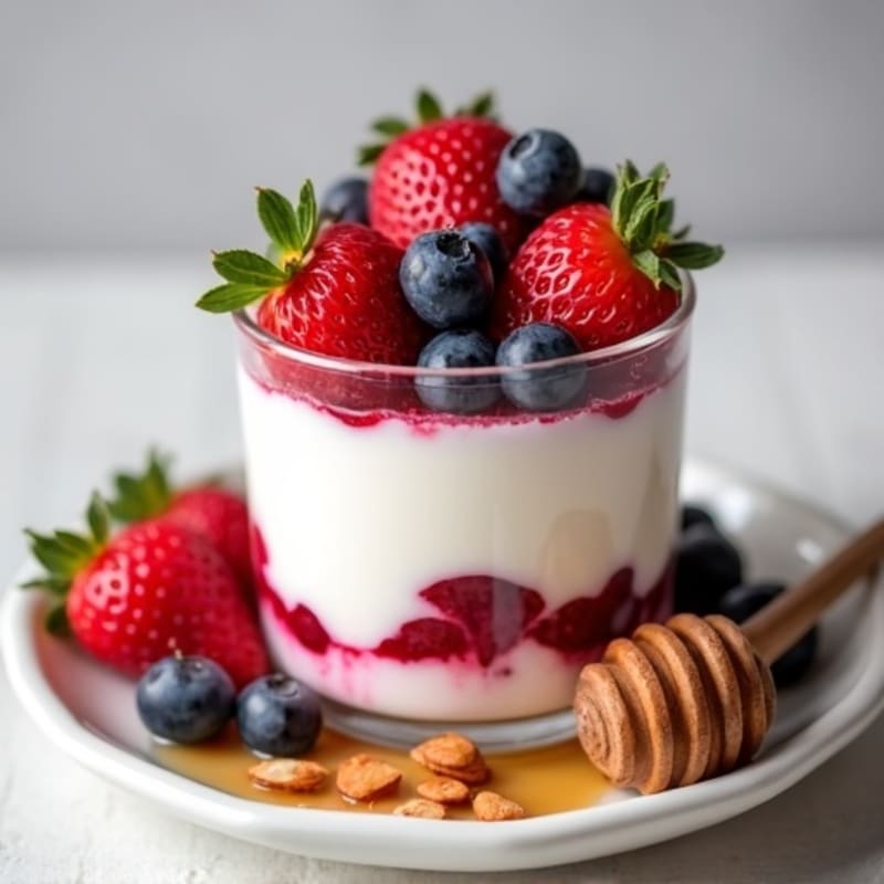 Greek Yogurt Protein Parfait with Mixed Berries