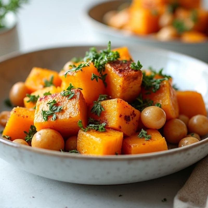 Herb-Roasted Butternut Squash with Maple Glaze