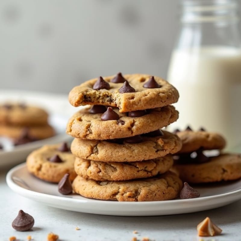 Almond Butter Chocolate Chip Protein Cookies