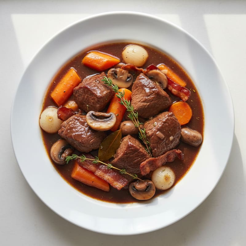 Classic French Beef Bourguignon Stew