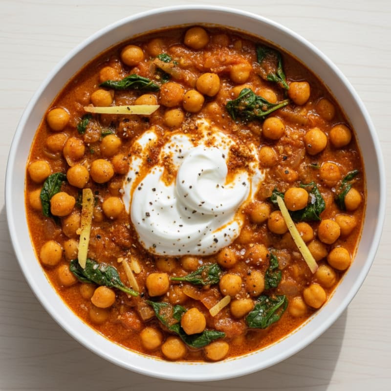 Creamy Spiced Chickpea and Tomato Curry