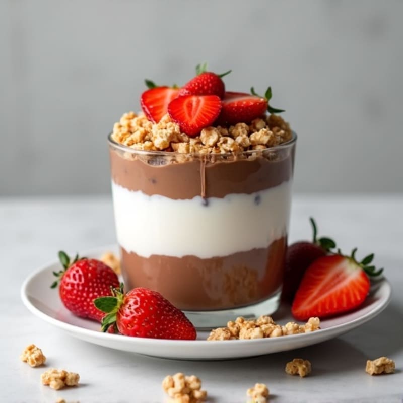 Chocolate Protein Greek Yogurt Parfait