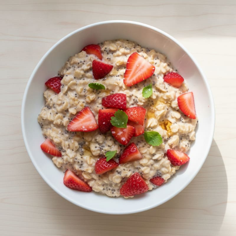 Strawberry Shortcake Overnight Oats