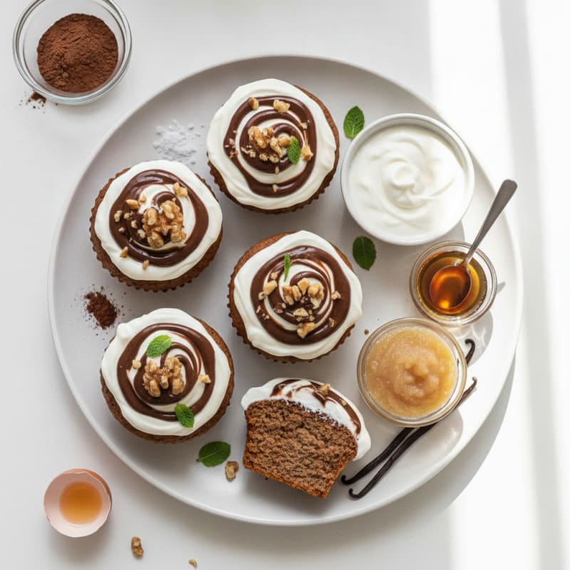 Buckwheat Chocolate Protein Cupcakes