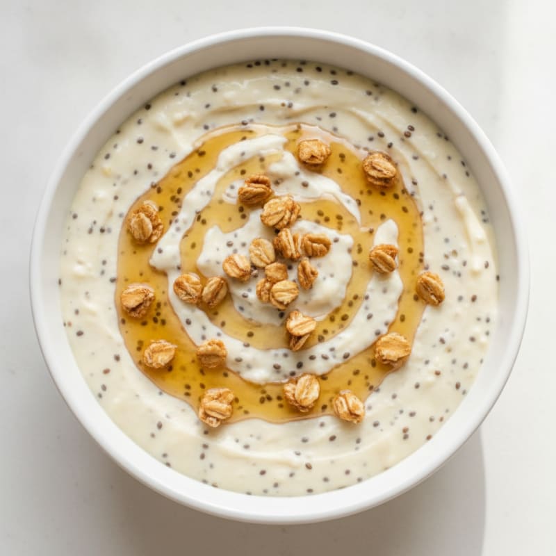 Silky Vanilla Protein Pudding with Chia Seeds