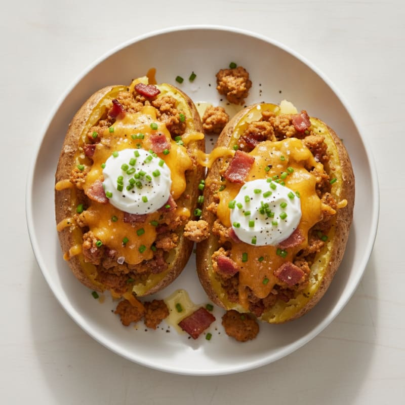 Bacon Cheddar Stuffed Potatoes