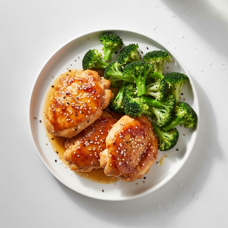 Crispy Honey-Garlic Chicken Thighs