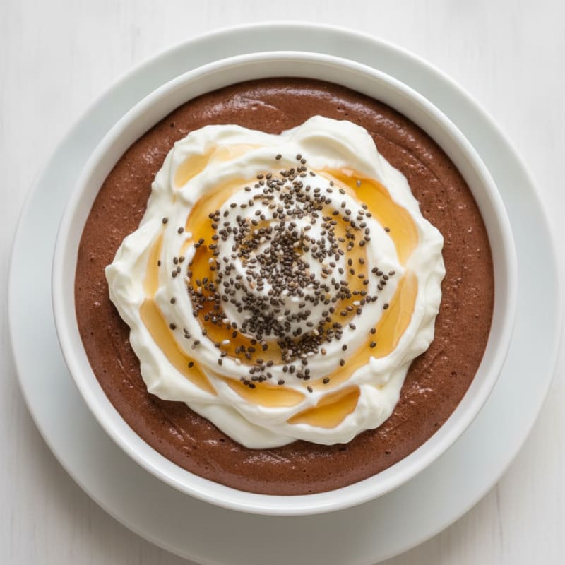 Silky Chocolate Protein Pudding with Greek Yogurt