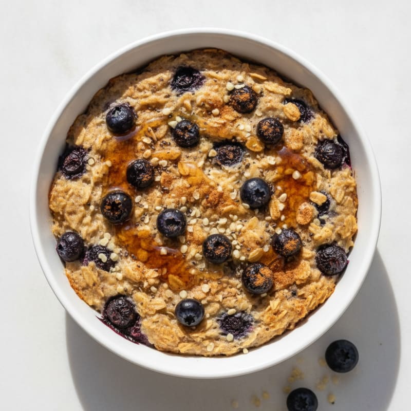Baked Berry and Hemp Heart Oatmeal