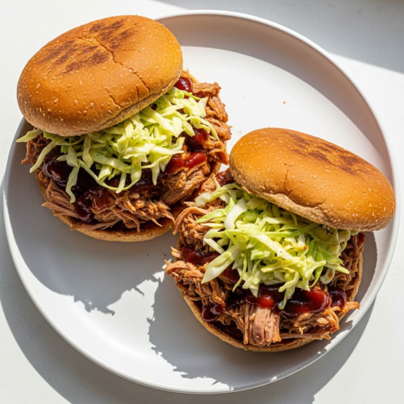 Tender Slow-Cooker Pulled Pork Sandwiches