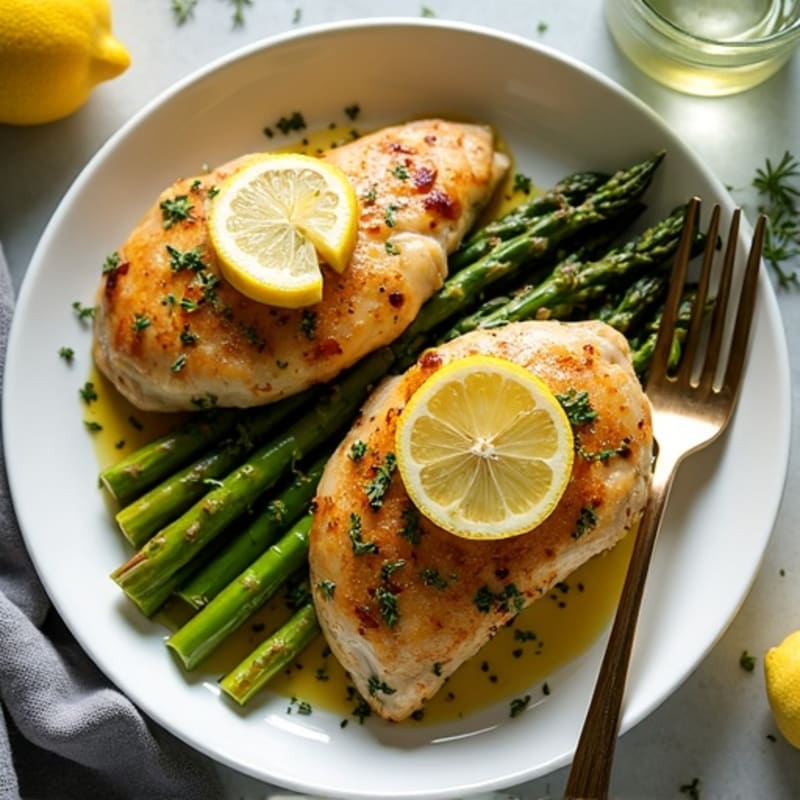 Sheet Pan Lemon Herb Chicken and Crispy Roasted Asparagus