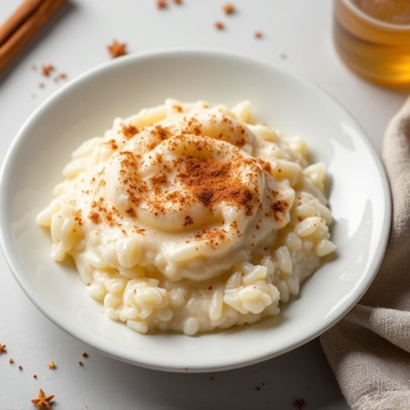 Silky Protein Rice Pudding with Cinnamon