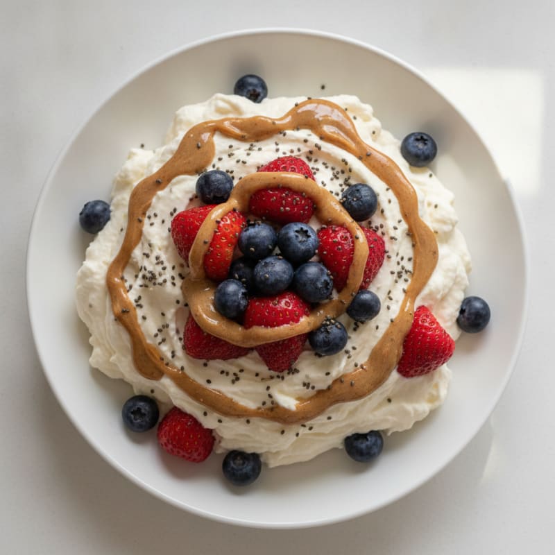 Silky Greek Yogurt Protein Mousse with Berries