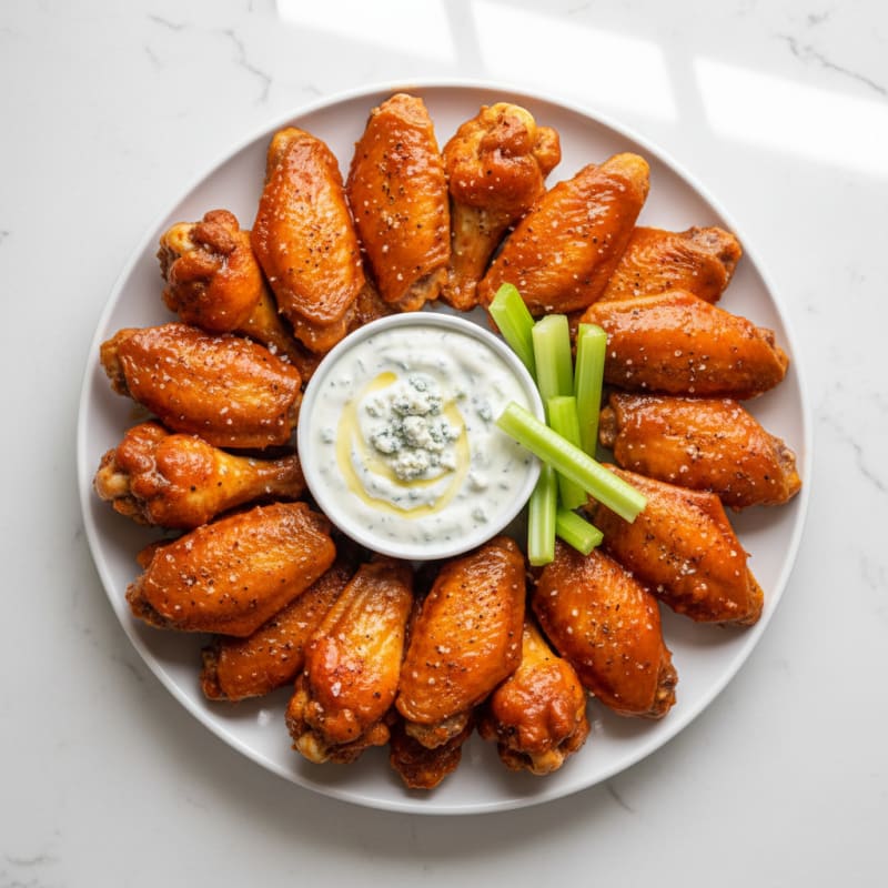 Classic Buffalo Chicken Wings with Blue Cheese