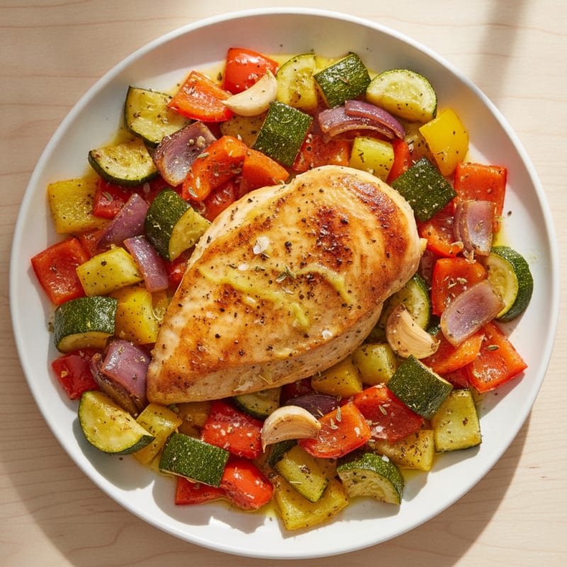 Herb-Roasted Chicken with Roasted Vegetables