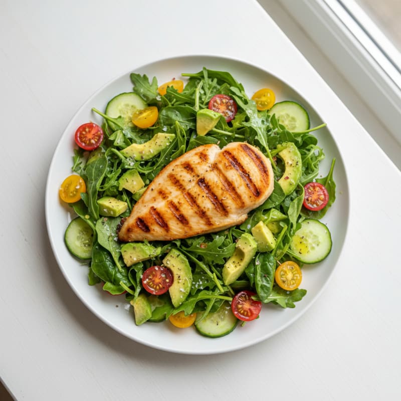 Grilled Chicken with Zesty Avocado Salad