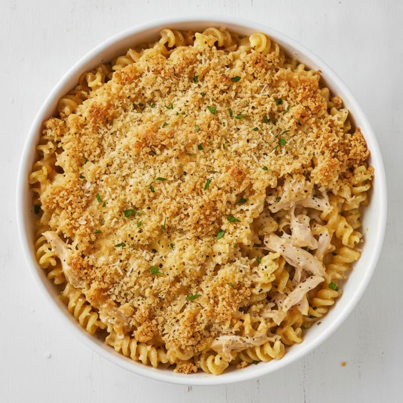 Baked Macaroni and Cheese with Savory Topping