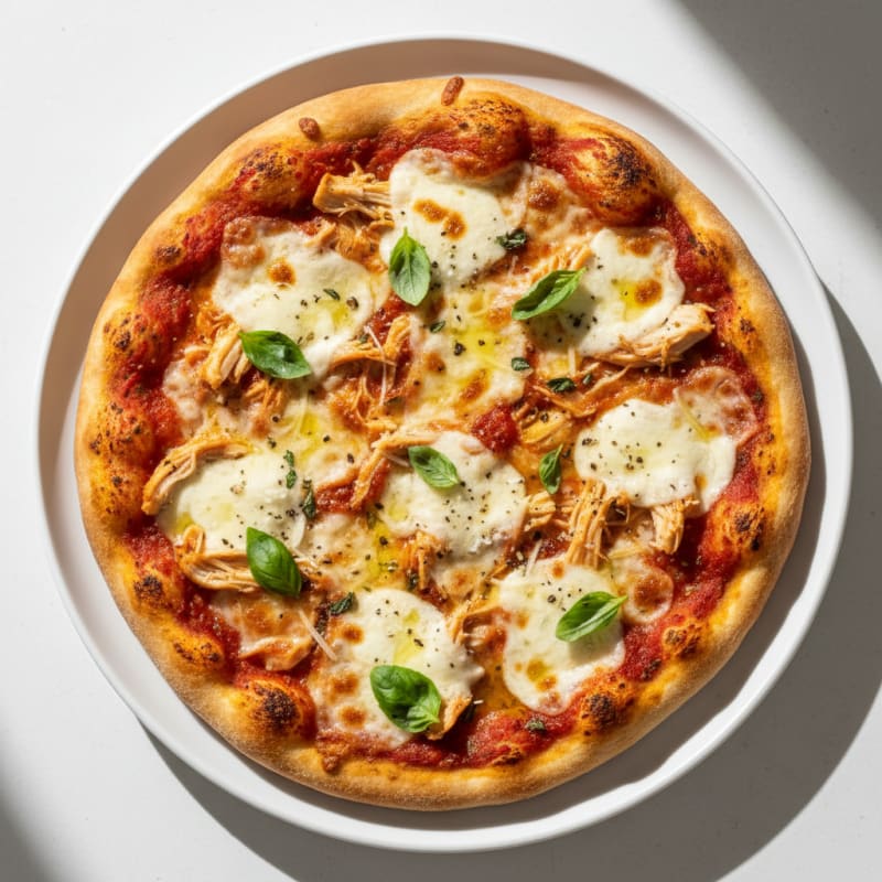 Golden Crispy Margherita Pizza