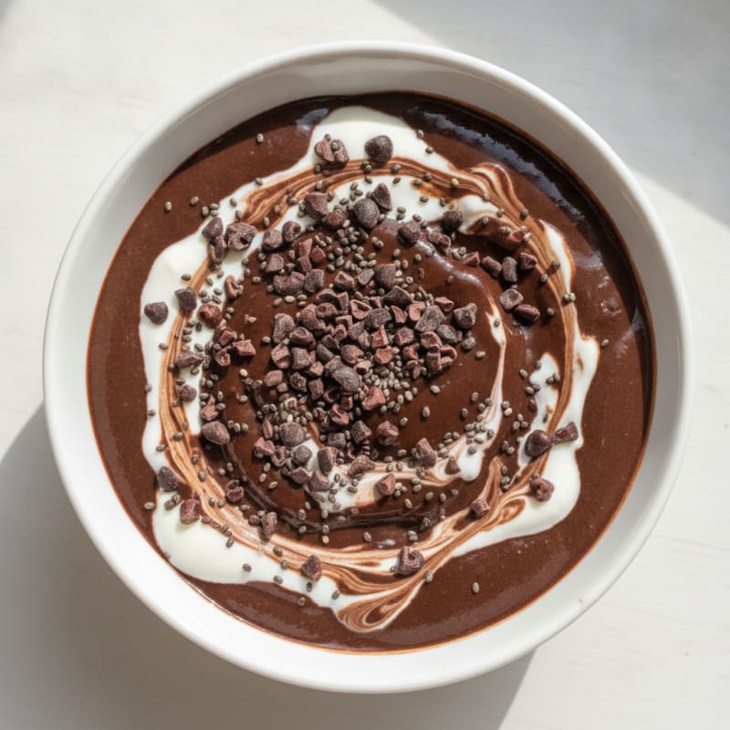 Silky Chocolate Protein Pudding with Greek Yogurt