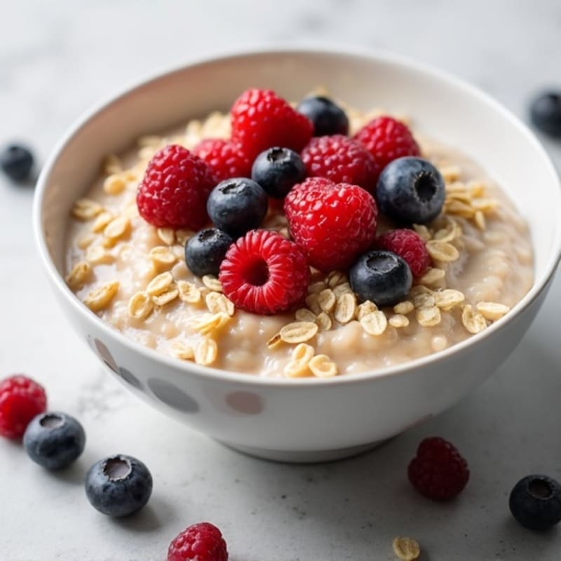 Creamy Oatmeal with Fresh Mixed Berries