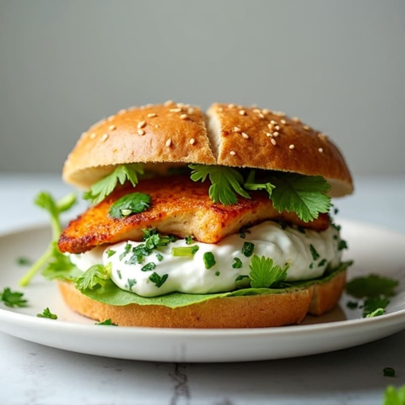 Herb-Roasted Chicken and Greek Yogurt Salad Sandwich
