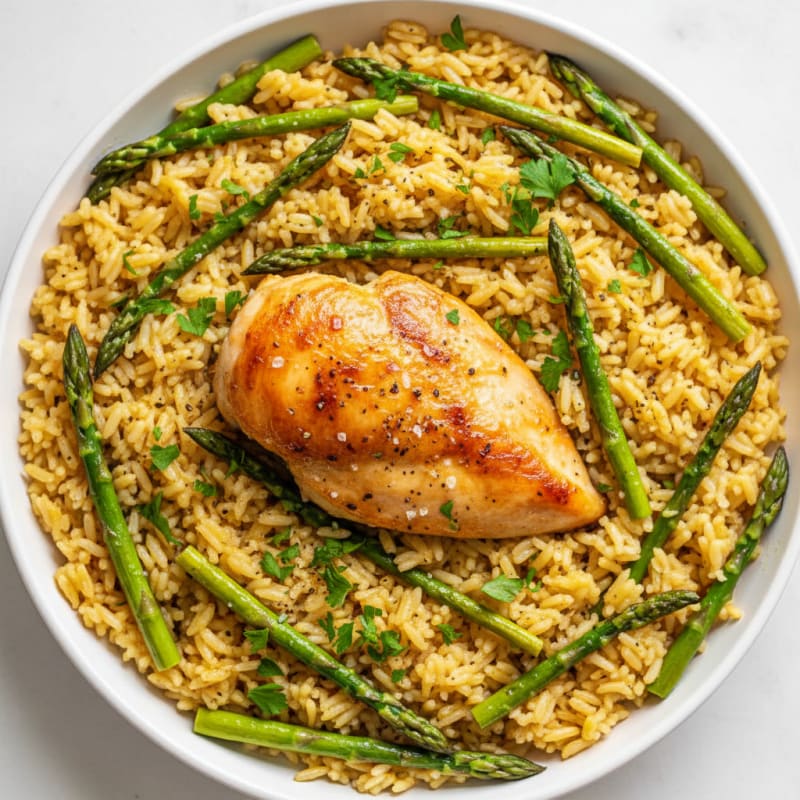 One-Pan Lemon Herb Roasted Chicken and Rice