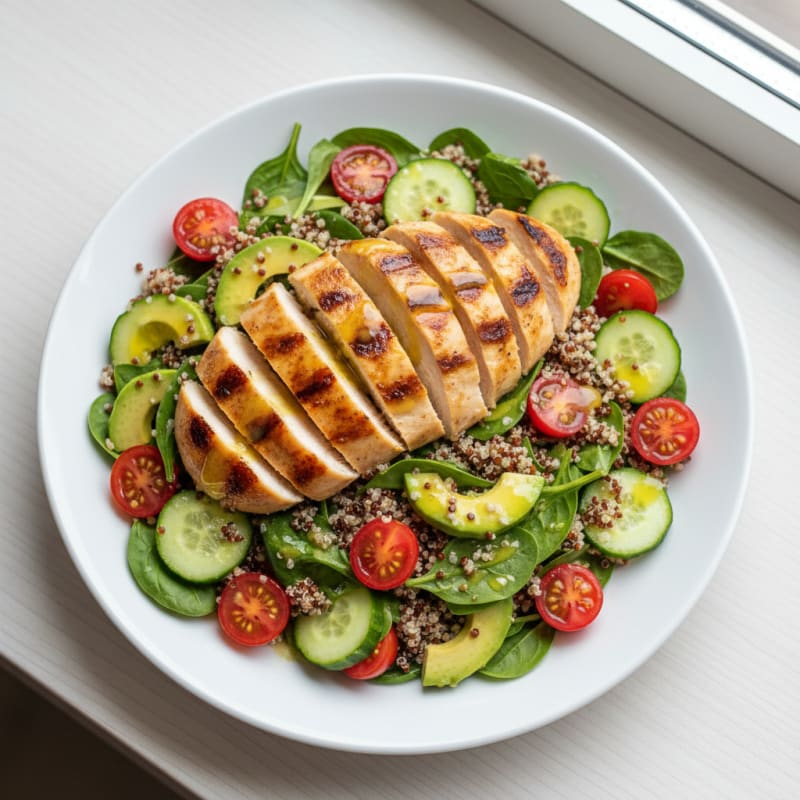 Grilled Chicken and Quinoa Salad with Lemon Vinaigrette