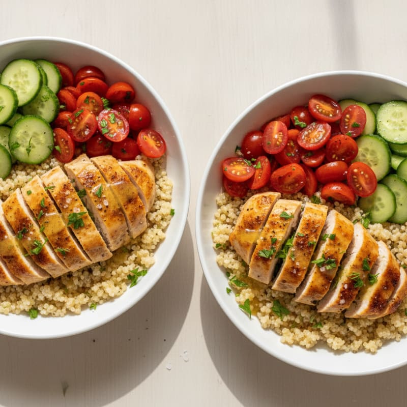 Lemon Herb Chicken & Quinoa Bowls