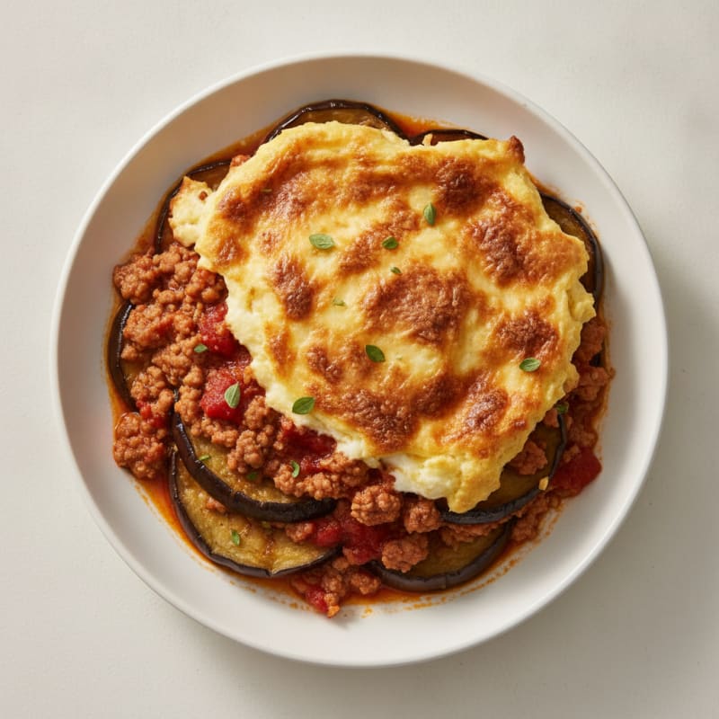 Lamb and Eggplant Moussaka Bake