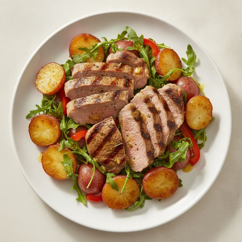 Grilled Lamb and Roasted Potato Salad