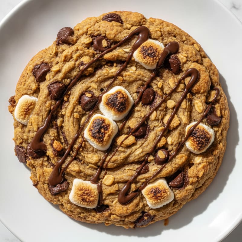 Protein-Packed Gooey S'mores Breakfast Cookie