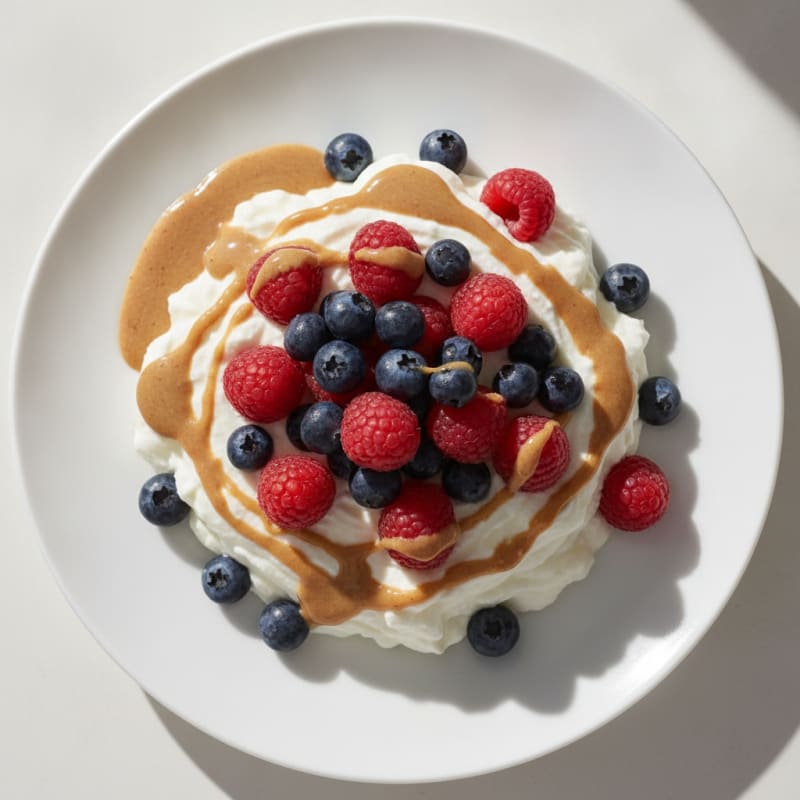 Silky Greek Yogurt Protein Mousse with Mixed Berries