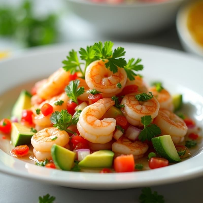 Citrus-Marinated Shrimp and Creamy Avocado Ceviche