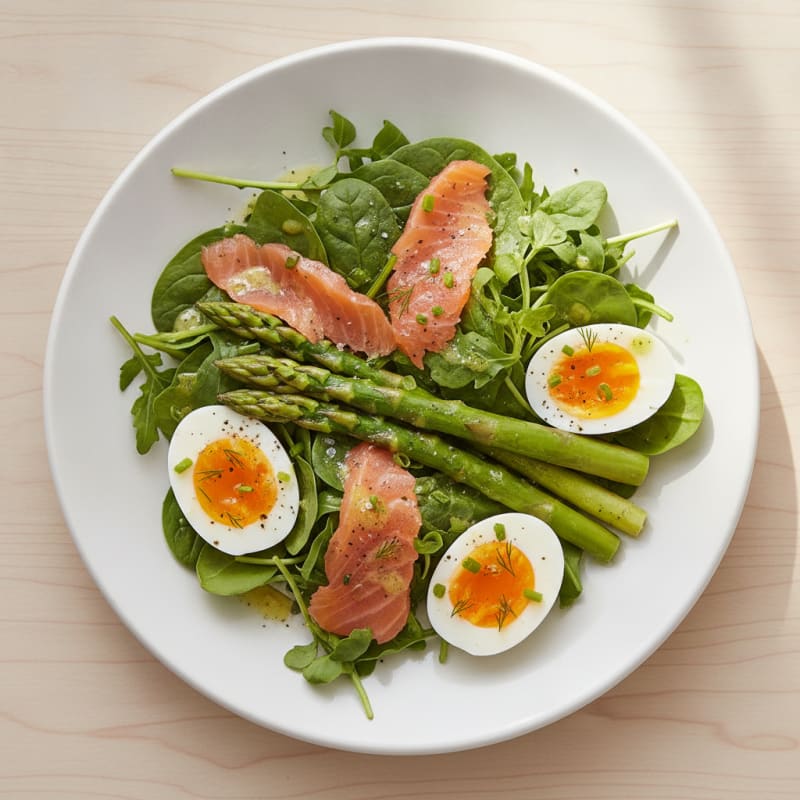 Herbed Egg and Asparagus Breakfast Salad