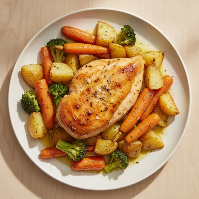 Herb-Roasted Chicken with Roasted Vegetables