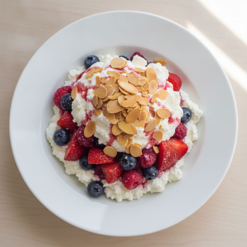 Greek Yogurt Protein Parfait with Mixed Berries