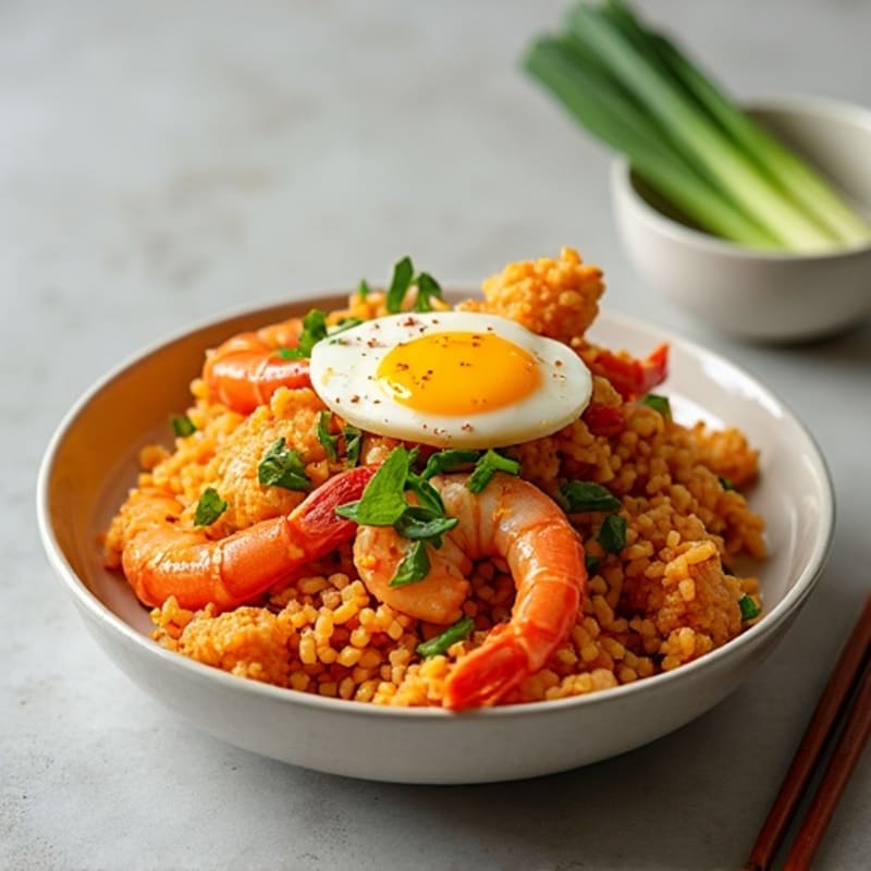 Crispy Cauliflower Rice Kimchi Stir-Fry