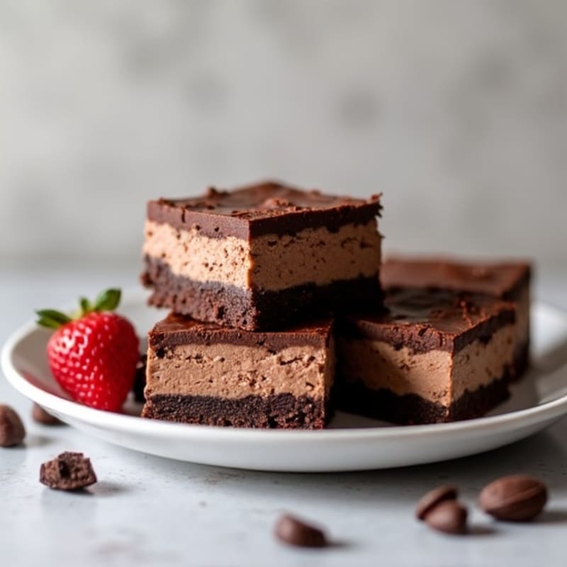 Dark Chocolate Greek Yogurt Cheesecake Squares