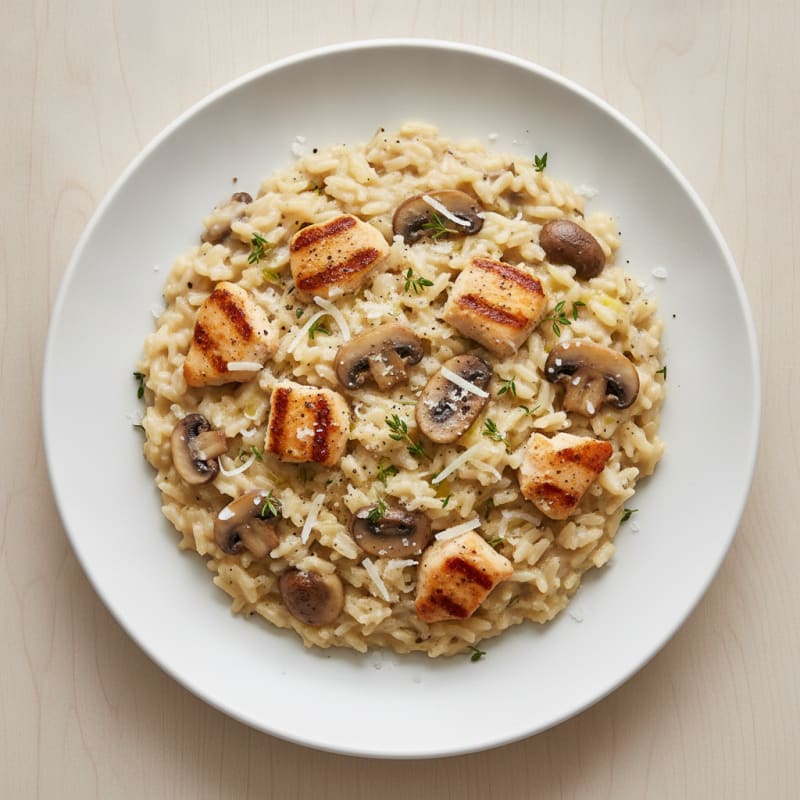 Creamy Mushroom Risotto with Parmesan
