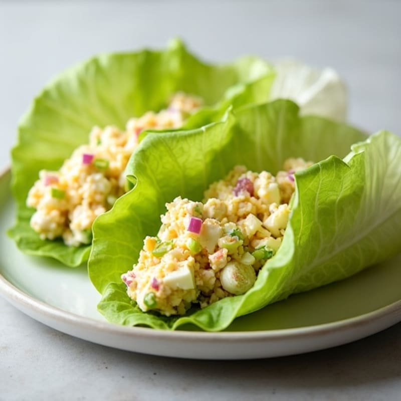Creamy Egg Salad Lettuce Wraps