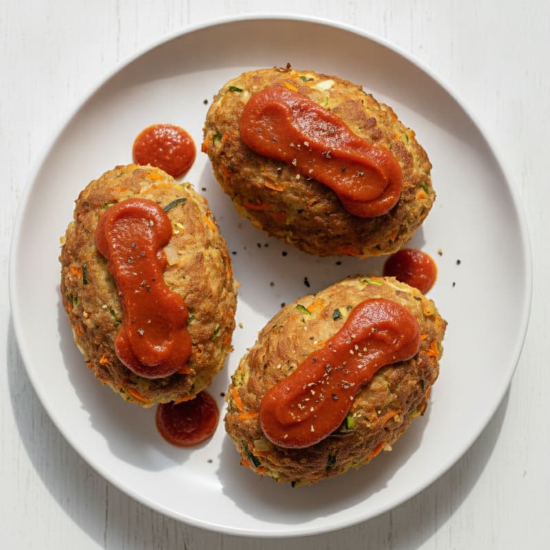 Turkey and Veggie Baked Mini Meatloaves
