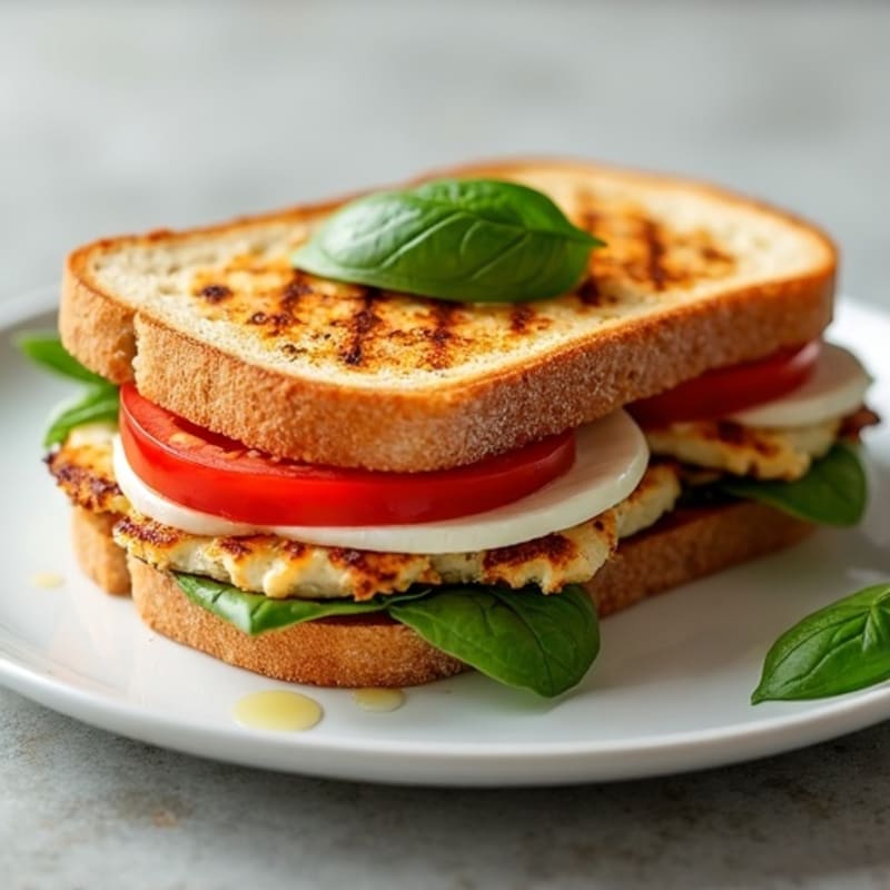 Crispy Grilled Fresh Caprese Sandwich