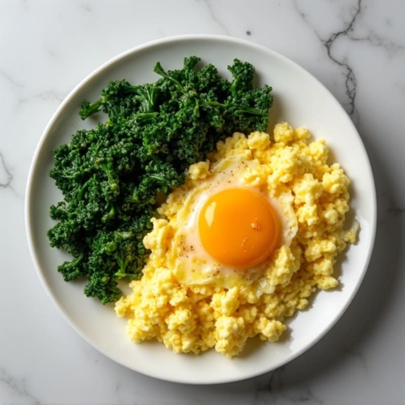 Protein-Packed Scrambled Eggs with Sautéed Greens
