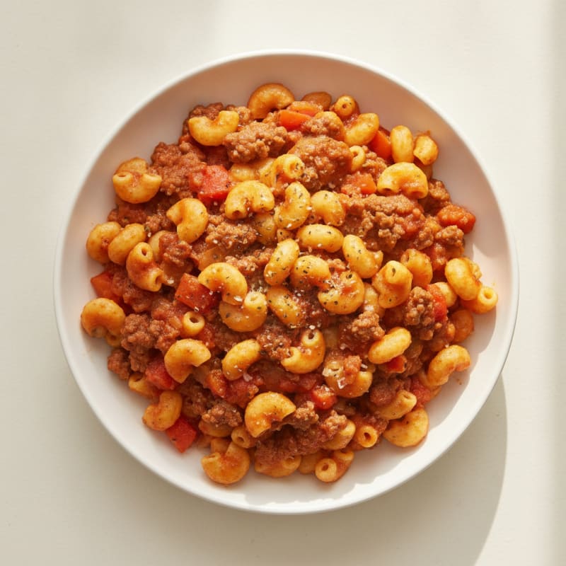 Ground Beef and Macaroni Skillet